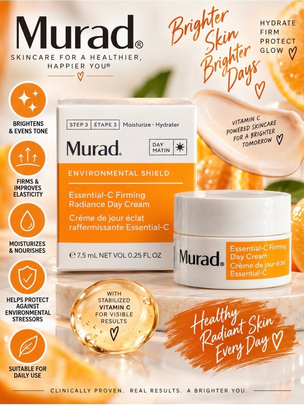 Murad Essential-C Firming Radiance Day Cream - 7.5ml